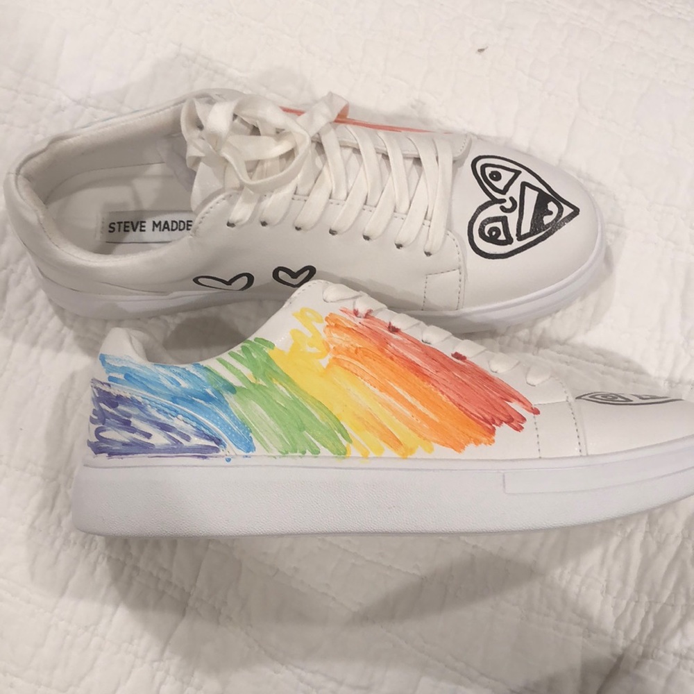Tyler Wallach Steve Madden Pride Sneakers🌈🌈🌈
